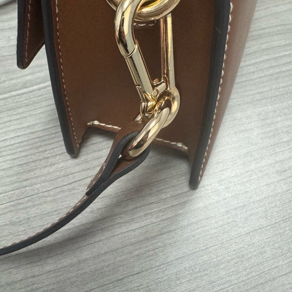 Fall Faux Leather Brown Top Handle Bag - Picture 8 of 9